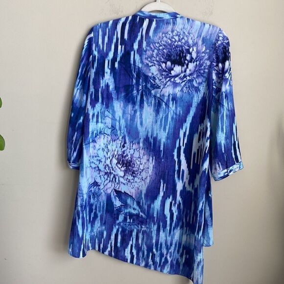 Chico’s Asymmetric Tunic Blouse 0=S - Picture 5 of 8